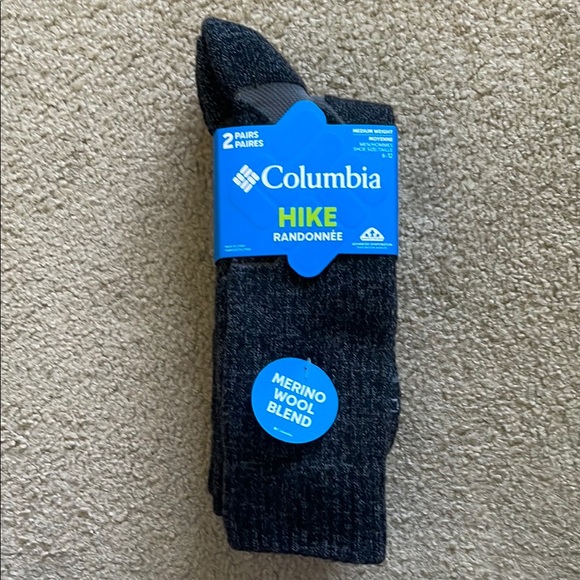Columbia Merino Wool Blend Hike Socks - 2 Pair - Picture 1 of 6
